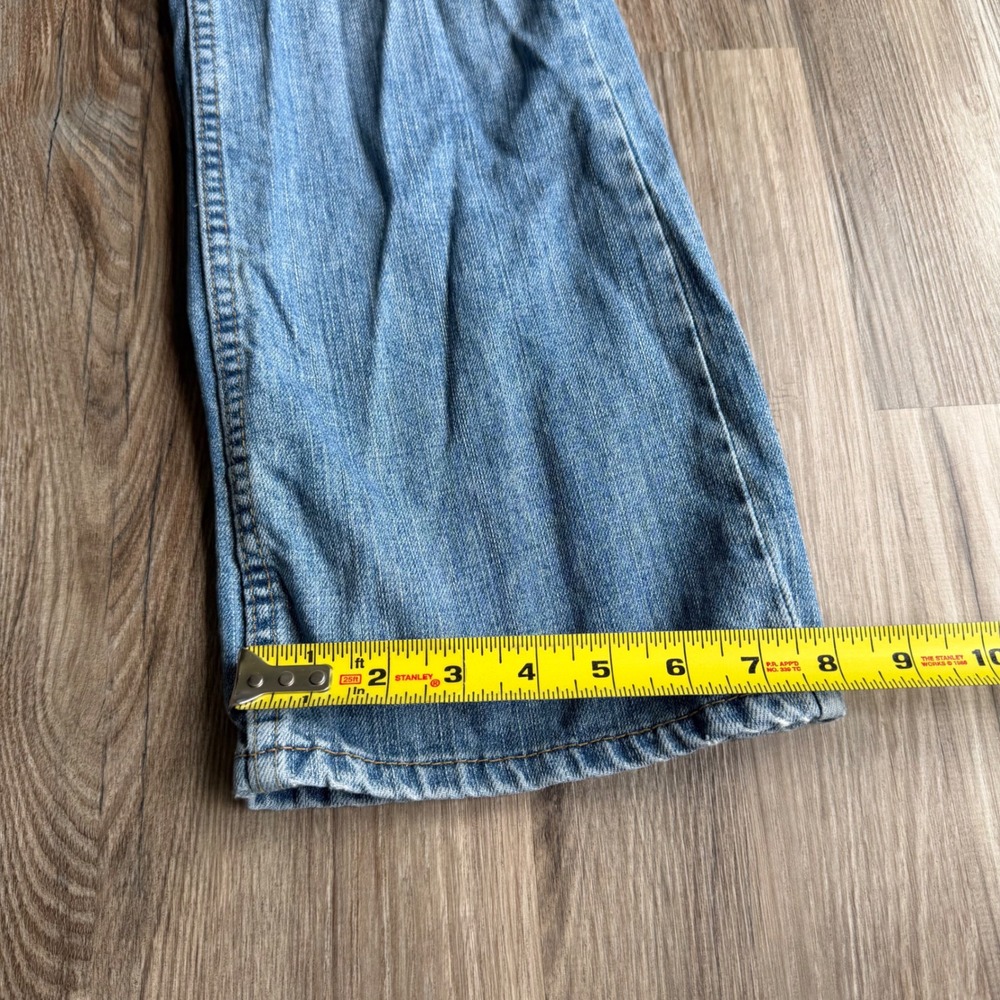 Levis 527 Slim Bootcut Jeans Mens 34x32 Light Wash Blue Denim 100% Cotton - Picture 6 of 8